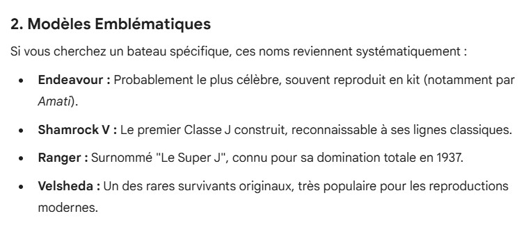 Choix modèle classe J